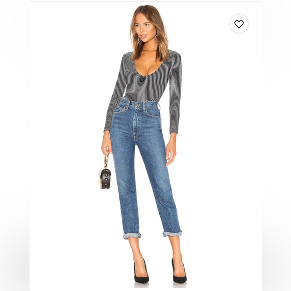 Lovers and Friends Akron Bodysuit Striped Top in Black and White - Picture 2 of 9